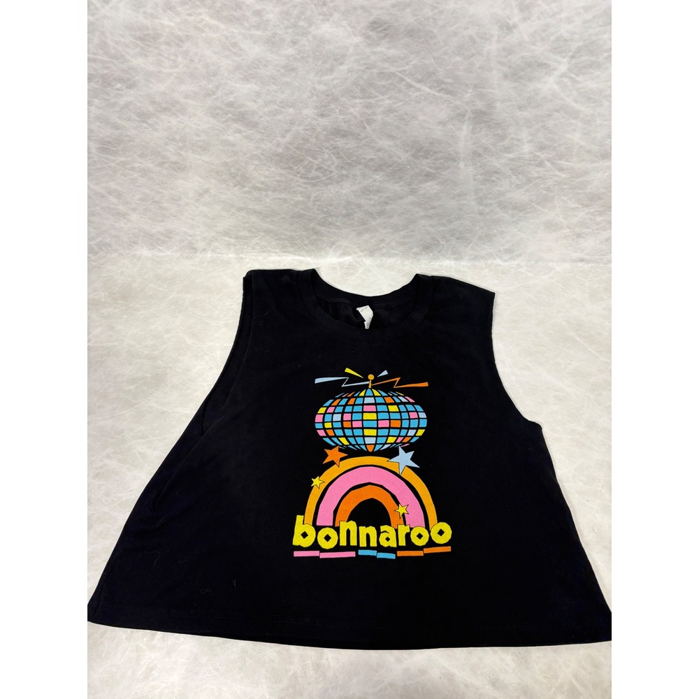 Bonnaroo 2025 Music Festival Crop Tank Top AS Colour Black Lineup Shirt Large